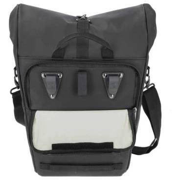 Newlooxs new looxs nyborg single - sacoche de vélo simple - sac à bandoulière amovible - compartiment pour ordinateur portable 13 pouces - polyester imperméable - 17 litres - noir