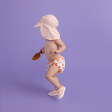 Grille du coucher du soleil | casquette solaire UV orange blanc