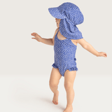 Léopard | casquette solaire UV bleue