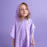 Léopard | poncho de plage lilas 65 x 65 cm