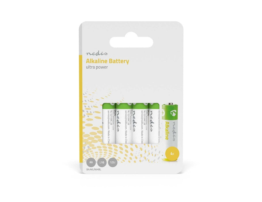 Pile Nedis AA - alcaline - 4 pièces