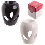 Ceramic scent burner with cut out petal, 10.5cm