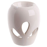 Ceramic scent burner with cut out petal, 10.5cm