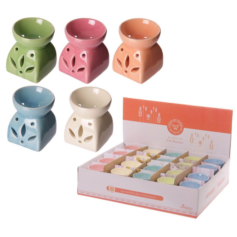 Brûleur de parfum en forme de feuille monochrome - petit