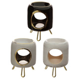 Brûleur de parfum rond Eden socle doré