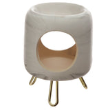 Brûleur de parfum rond Eden socle doré