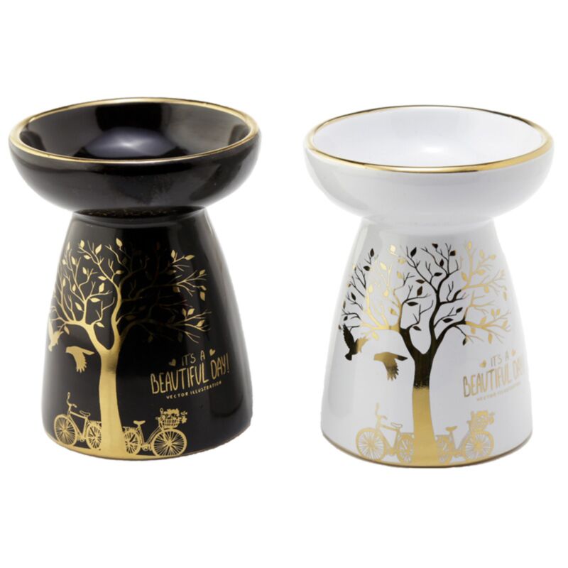 Brûle-parfum à huile et cire en céramique Eden Golden Tree