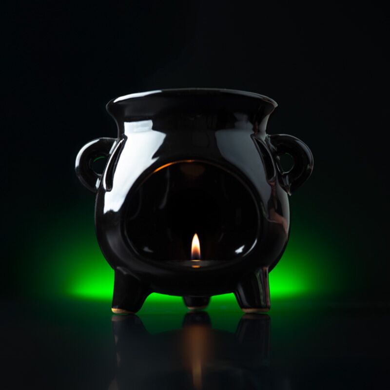 Brûle parfum grande bouilloire noire Eden