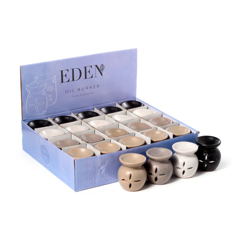 Brûle-parfum Eden petit effet pierre à fleurs découpées