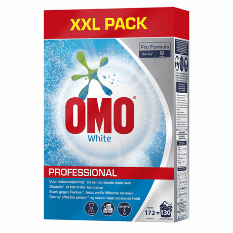 Lessive professionnelle blanche Omo 140 lavages (7kg)