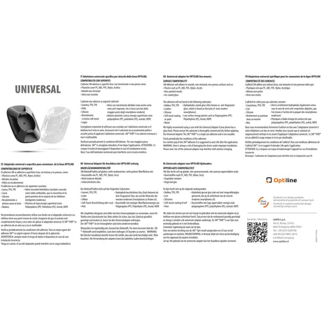 Adaptateur universel Optiline transparent