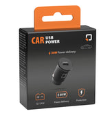 Alimentation usb voiture Optiline, chargeur 1 port usb c 30w - 12 24v