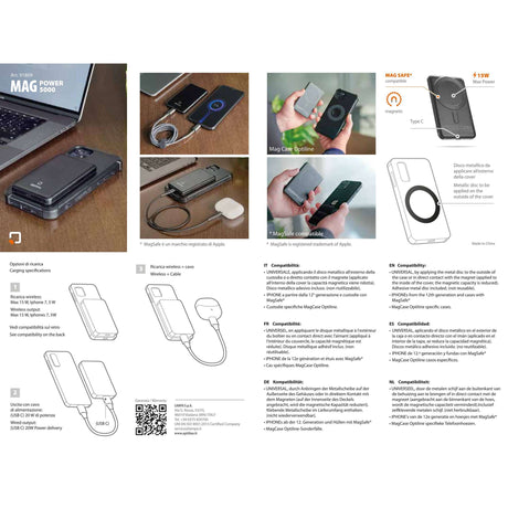 Banque d'alimentation Optiline magsafe, chargeur portable