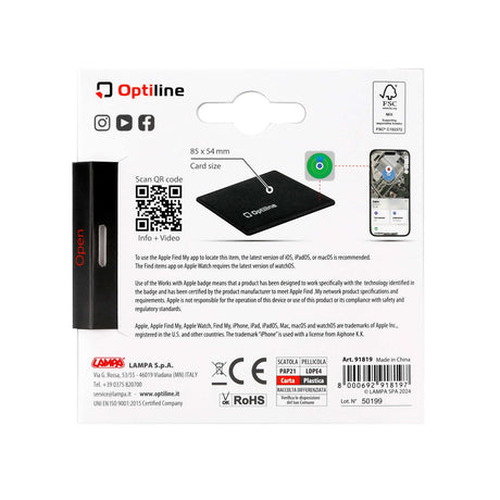 Optiline tracker flex, localisateur adhésif pliable ultra fin