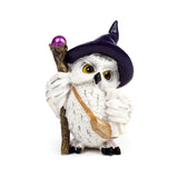 Sage vieux hibou magique dans un voyage magique