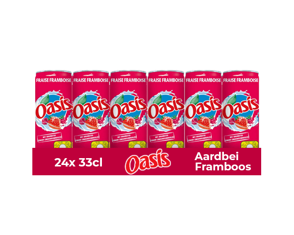 Boîte Oasis fraise framboise (24x 33cl)