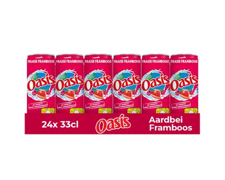 Boîte Oasis fraise framboise (24x 33cl)