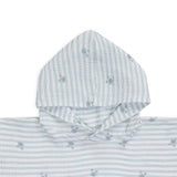 Crabe | poncho de plage hydrophile blanc vert 52 x 52 cm