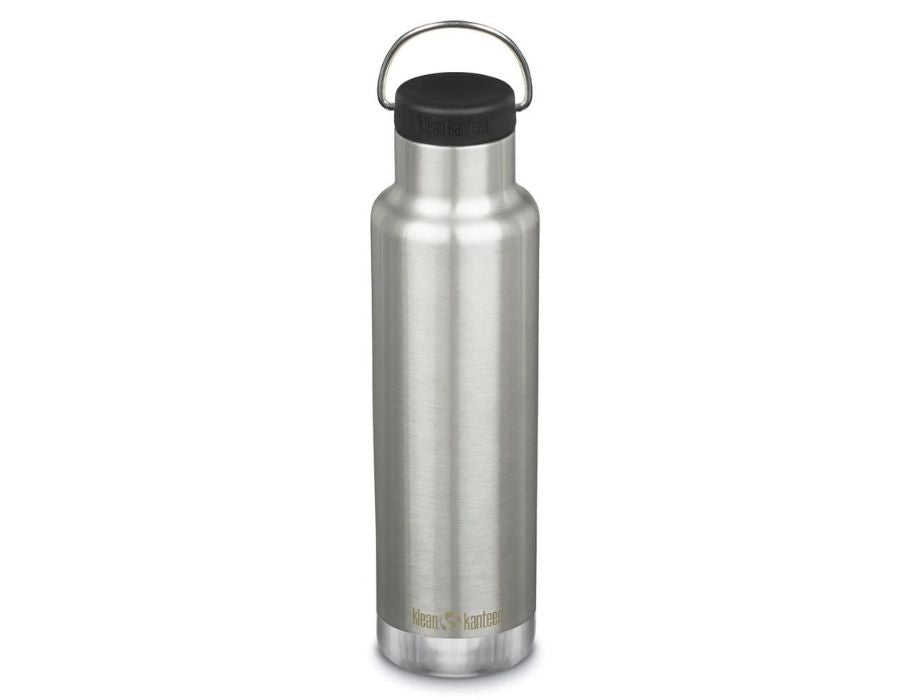 Bouteille thermos Klean Kanteen classique en acier inoxydable avec bouchon à anneau 592 ml