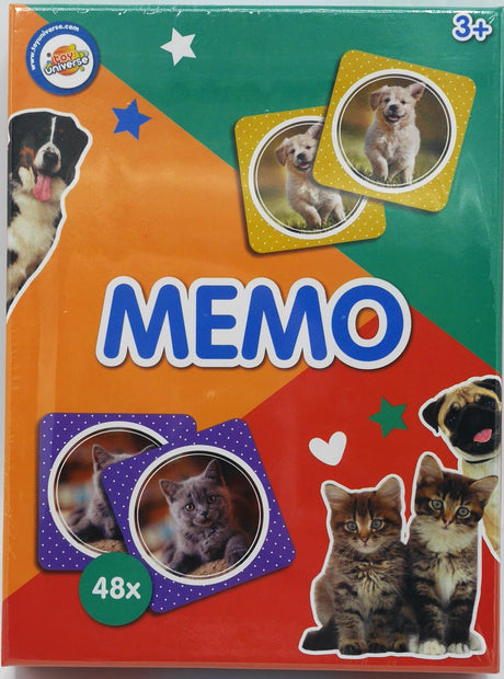 Le jeu de mémoire mémo d'introduction collecte le plus grand nombre de cartes en double, avec des images d'animaux