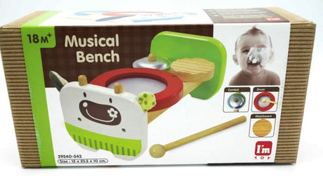 Banc de marteau musical jouet Bongers avec cloche et planche à laver