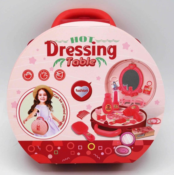 Coiffeuse Jonotoys, table de maquillage avec accessoires 20 pièces