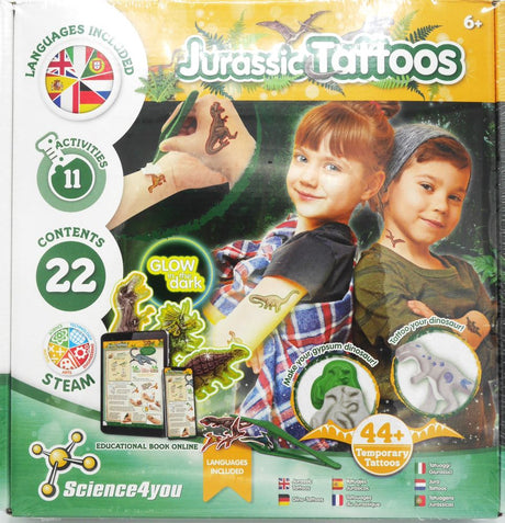 Science 4 you tatouages jurassiques et moulage en plâtre en 1 set