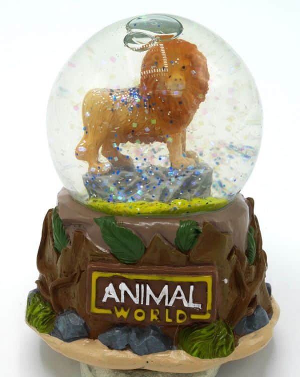 Toi-toys animal mundo de nieve bol animal salvaje