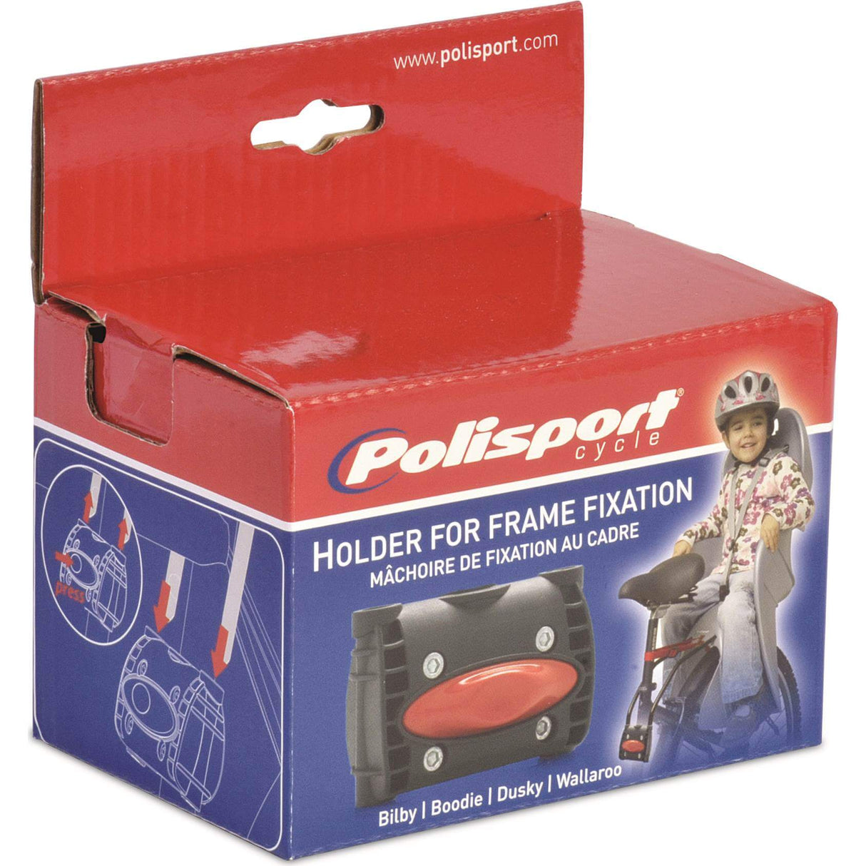 Polisport adapter Rear seat 10 cm frame confirmation Black