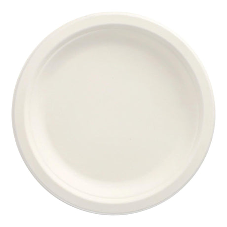 Papstar borden suikerriet rond ø18cm wit pak a 12 stuks