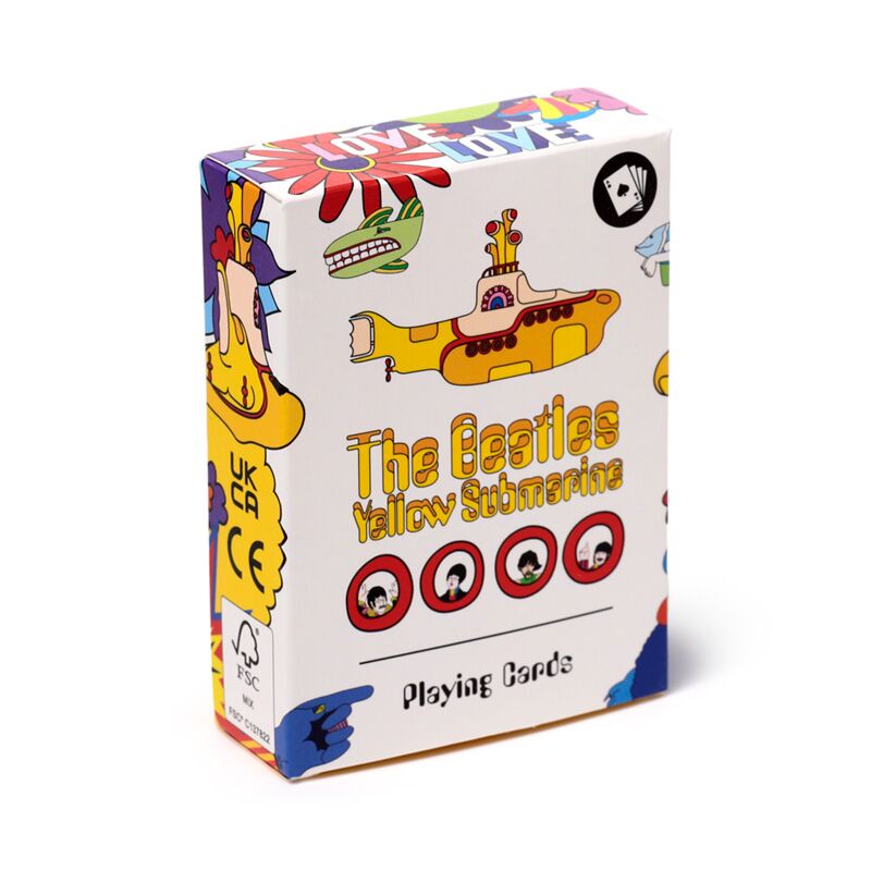 Les cartes à jouer sous-marin jaune des Beatles