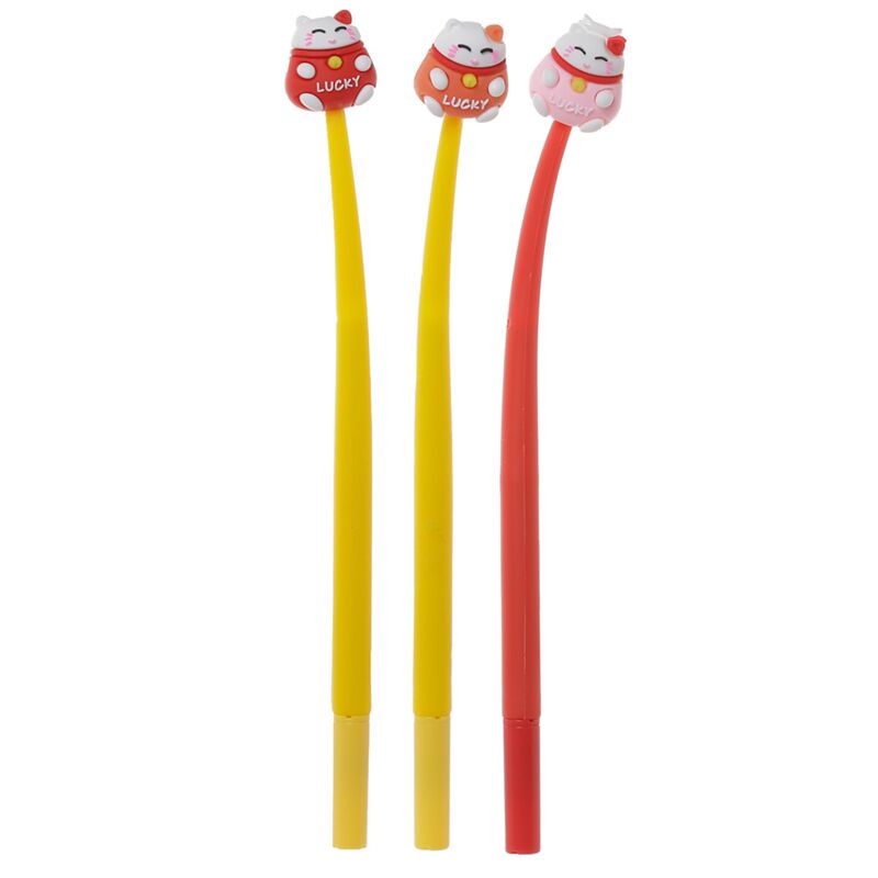 Stylo fineliner Maneki Neko chat porte-bonheur - noir