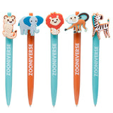 Stylo PVC animaux surprise Zooniverse - noir