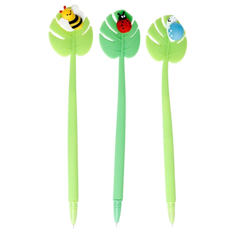 Stylo fineliner escargot coccinelle bourdon jardin botanique - noir