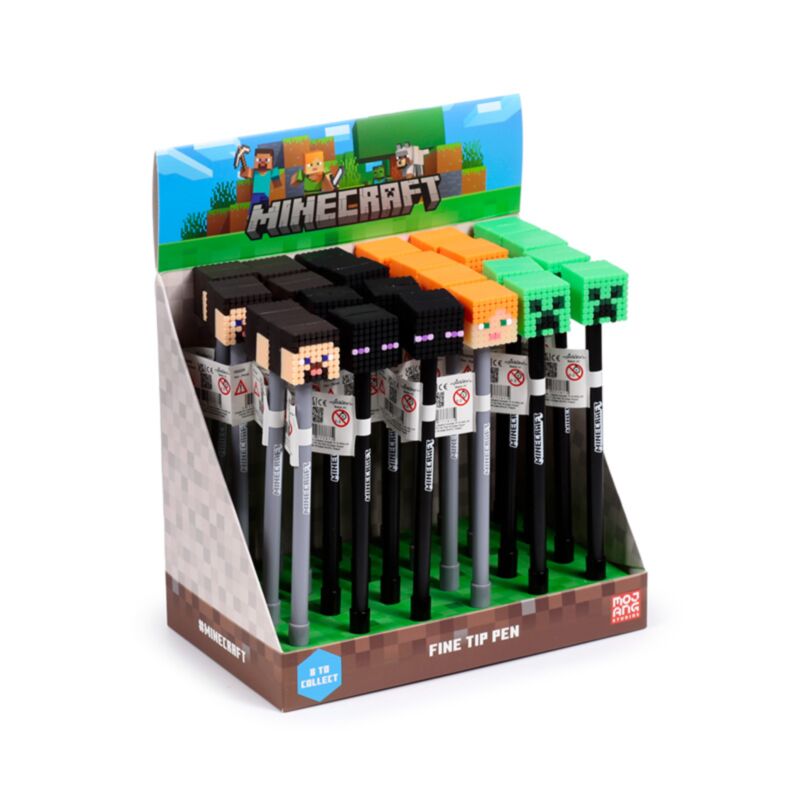 Dessus en silicone pour stylo fineliner Minecraft (alex steve creeper enderman)