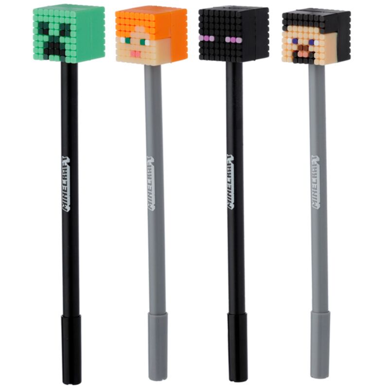 Dessus en silicone pour stylo fineliner Minecraft (alex steve creeper enderman)