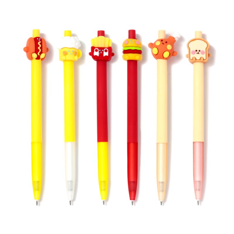 Stylo feutre fin Foodiemals fast food - noir