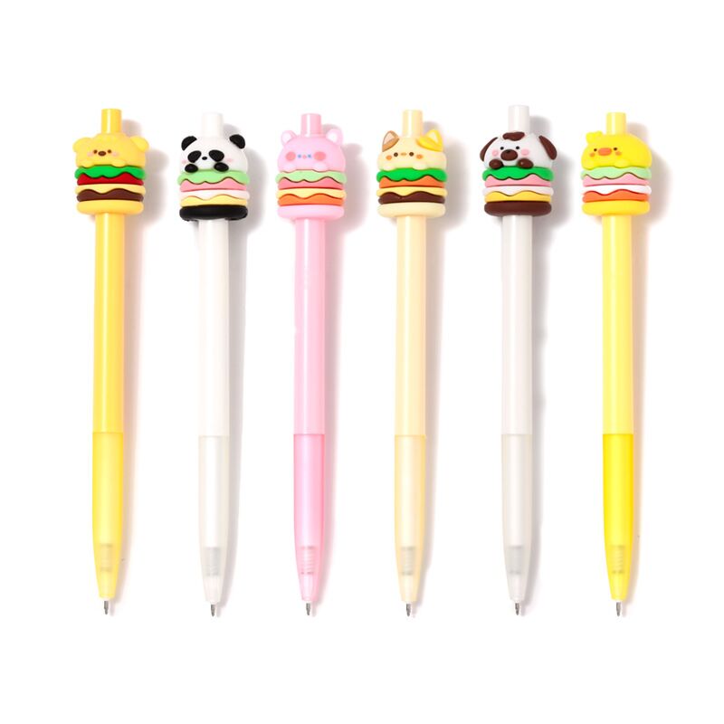 Stylo feutre fin Foodiemals hamburger - noir