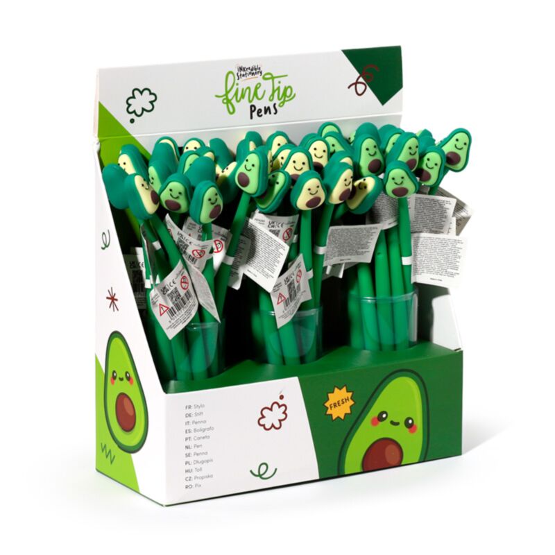 Stylo d'écriture fin foodiemals avocat