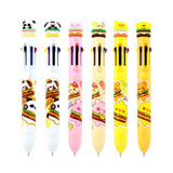 Stylo multicolore hamburger mignon (8 couleurs)