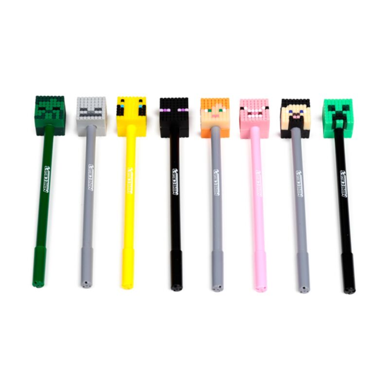 Dessus en silicone pour stylo à tracer fin Minecraft 8 pièces