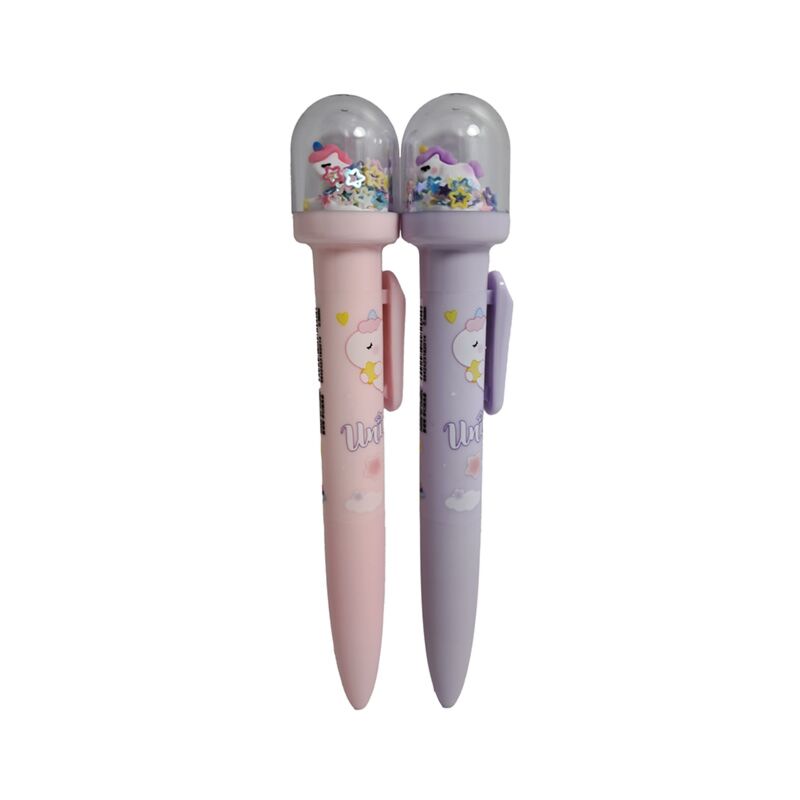 Boule à neige avec stylo magique licorne