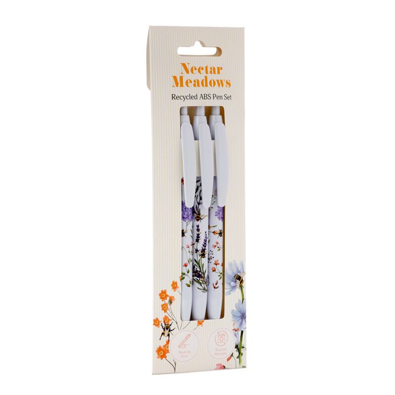 Stylo abs recyclé (rabs) Nectar Meadows, lot de 3