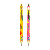 Coffret stylo duo fruits d'été noir