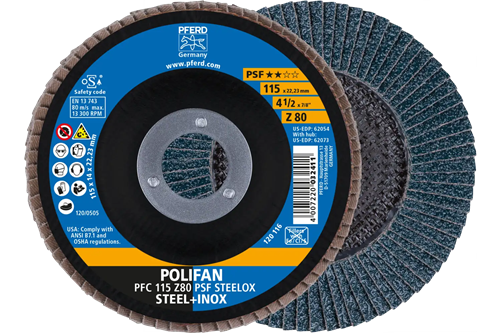 Disque à lamelles Pferd 125mm z80psf steelox | 10 pièces