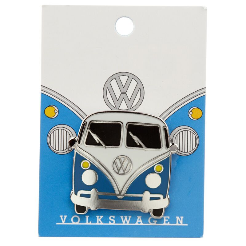 Badge bouton en émail bleu Volkswagen van vw t1