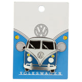 Badge bouton en émail bleu Volkswagen van vw t1