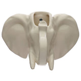 Pot de fleur de décoration murale tête d'éléphant en céramique, pour l'intérieur