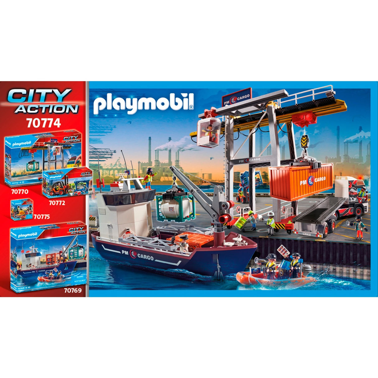 Production de conteneurs d'action de Playmobil City