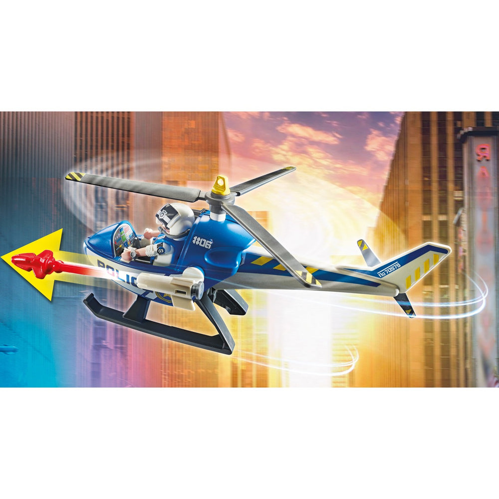 Playmobil Playmobil City Action Police Hélicoptère: poursuite de